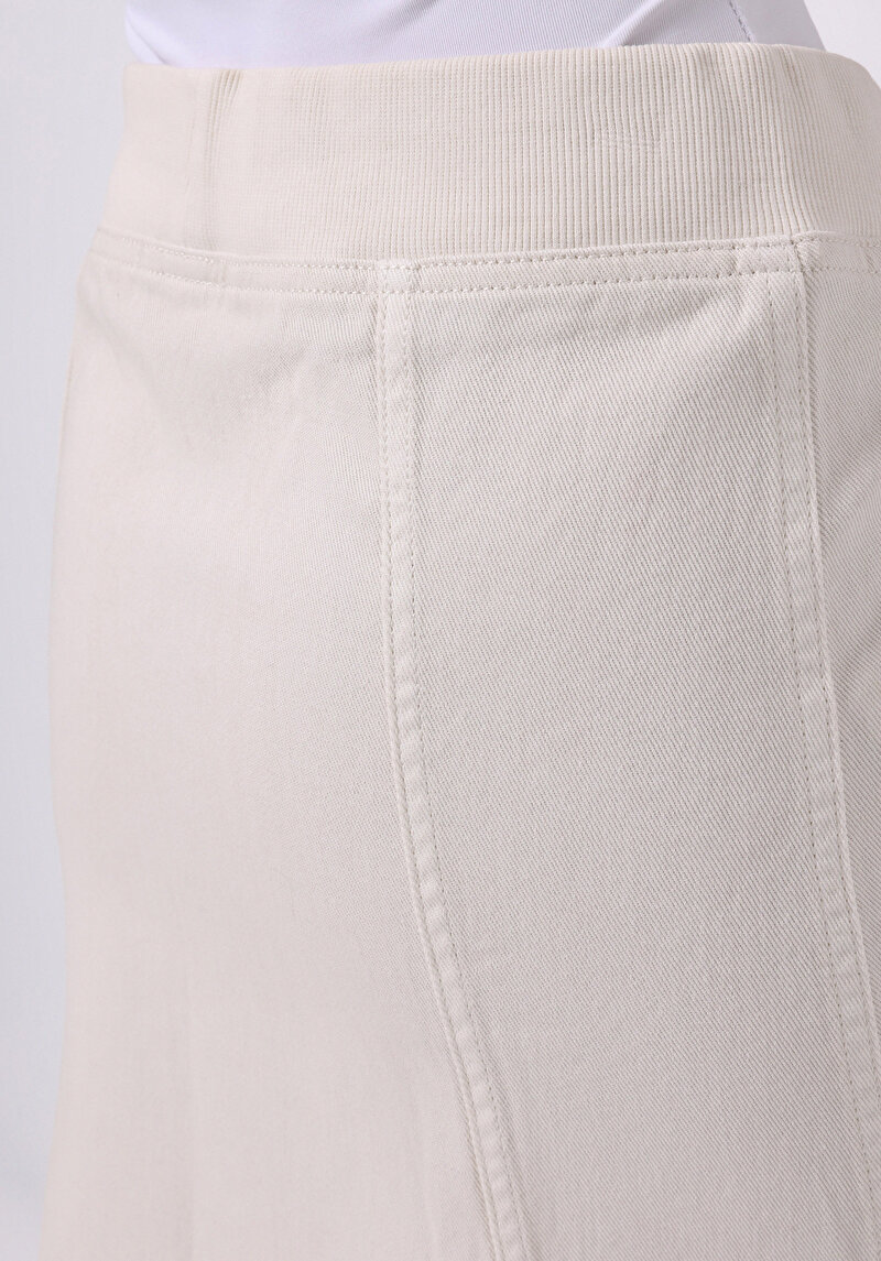 Mini Pamuklu Düz Bağcıklı Kadın Bej Etek