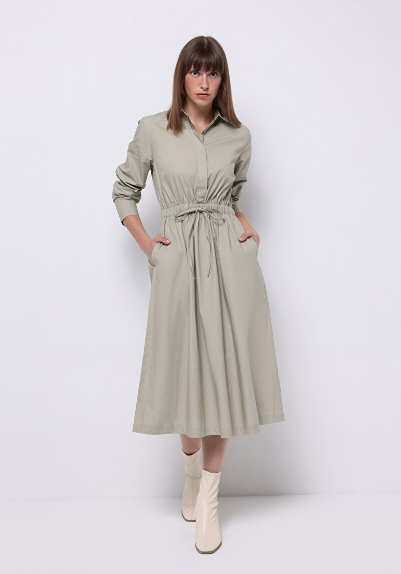 Regular Fit Kadın Yeşil Elbise