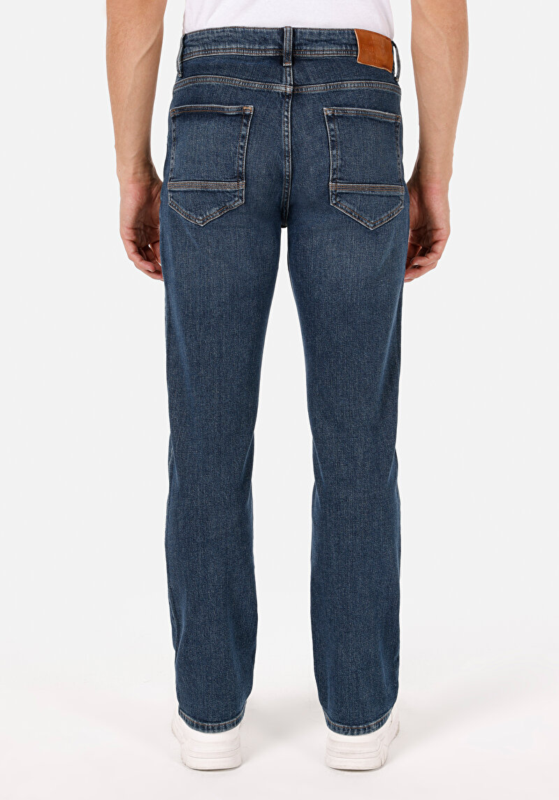 Regular Fit   Erkek İndigo Jean Pantolon