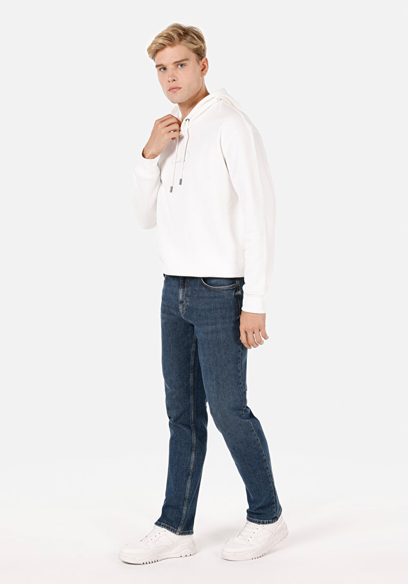 Regular Fit   Erkek İndigo Jean Pantolon