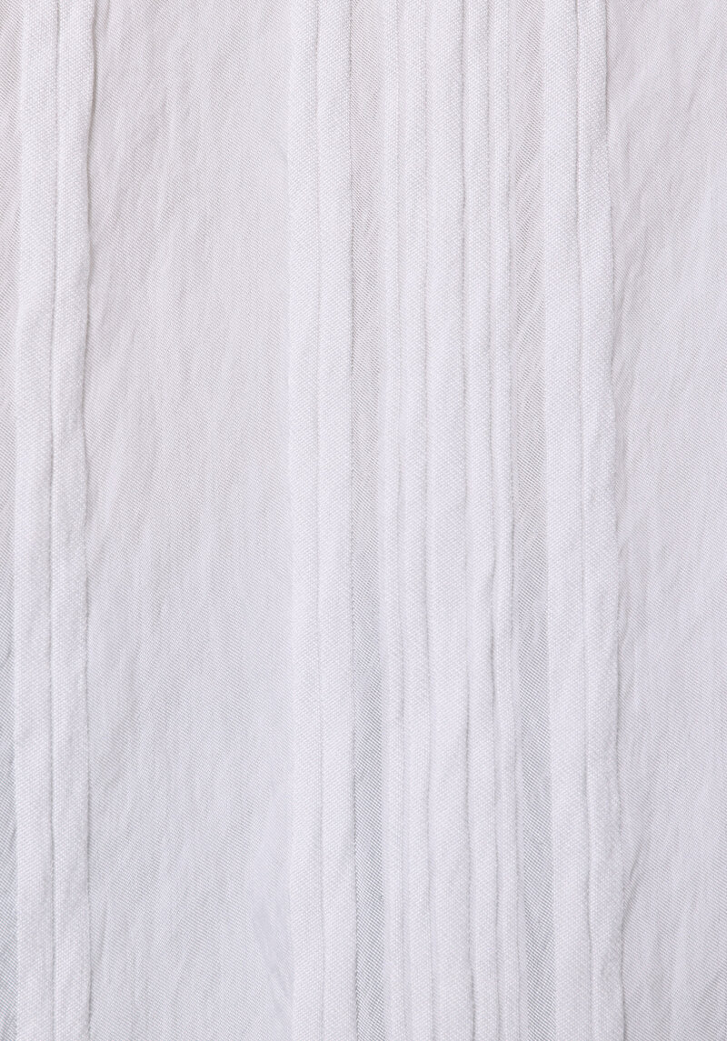 Regular Fit Shirt Neck Jakarlı Kadın Beyaz Uzun Kol Gömlek