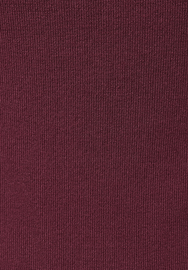 Slim Fit   Kadın Bordo  Kazak