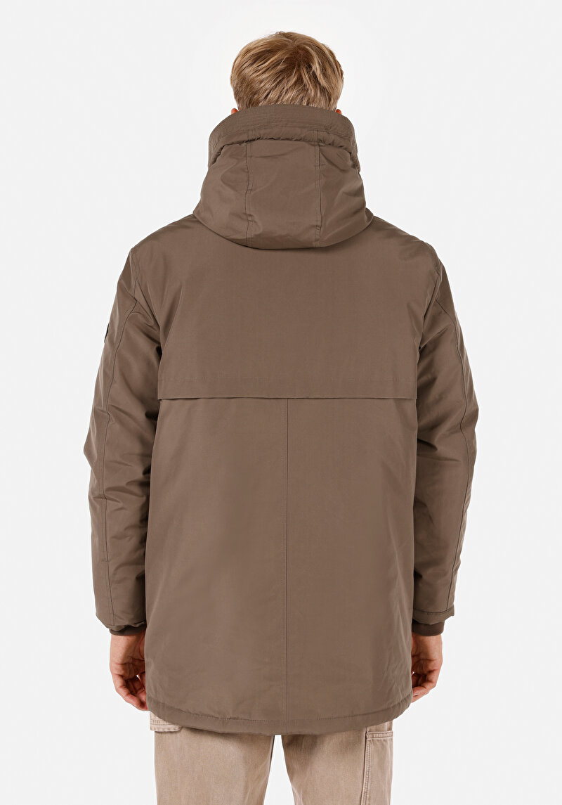 Regular Fit     Erkek Bej Kaban
