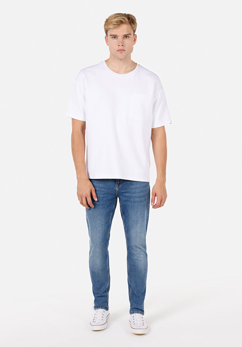 Regular Fit   Erkek İndigo Jean Pantolon