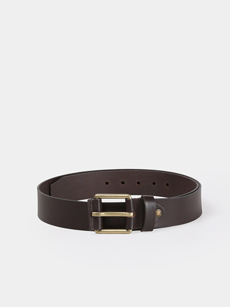 Erkek Kahverengi Dana Derisi Kemer