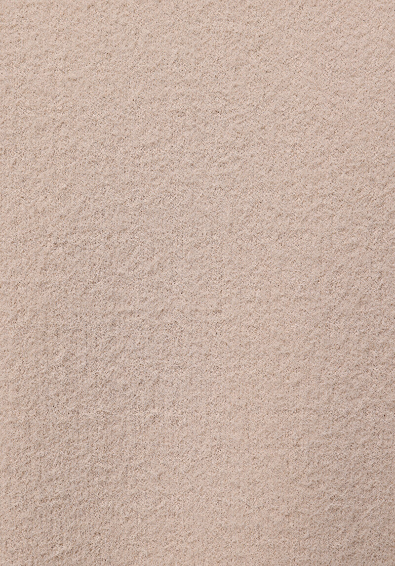 Regular Fit Fermuarlı Fermuarlı Astarsız  Kadın Bej Hırka