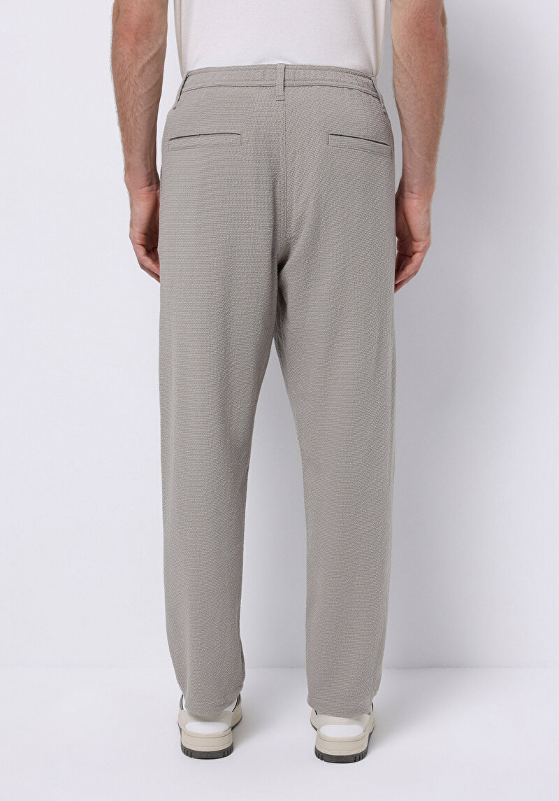 Regular Fit Orta Bel Düz Paça Erkek Taş Pantolon