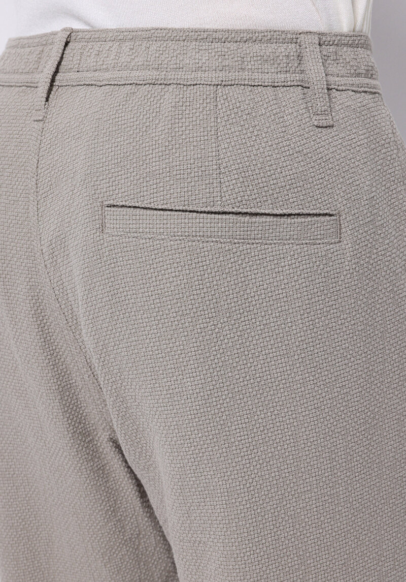 Regular Fit Orta Bel Düz Paça Erkek Taş  Pantolon