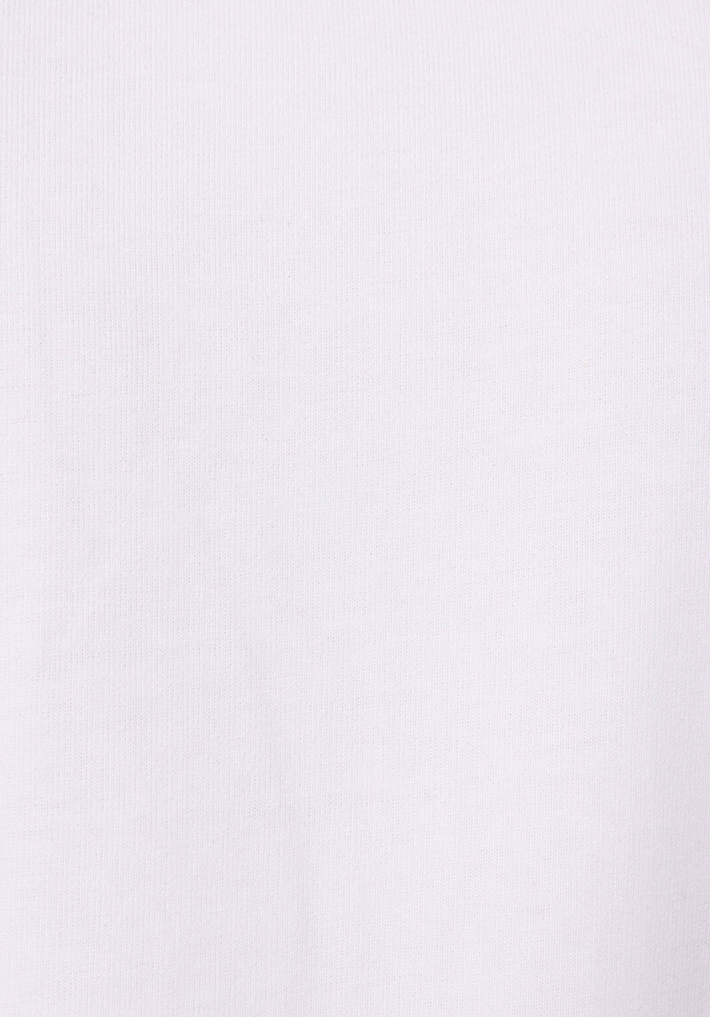 Oversize Fit Yuvarlak Yaka Düz Erkek Beyaz Kısa Kol Tişört