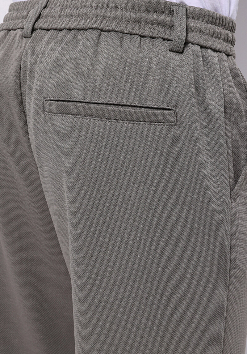 Regular Fit Orta Bel Düz Paça Erkek Yeşil  Pantolon