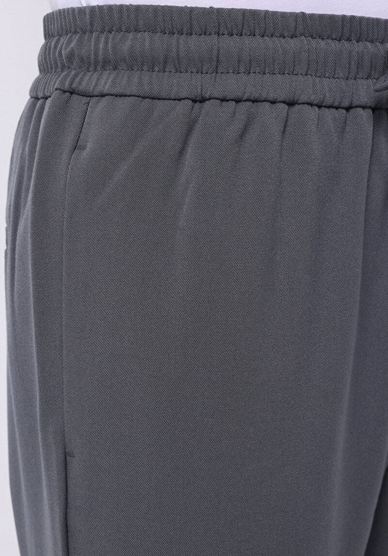 Regular Fit Orta Bel Düz Paça Erkek Antrasit  Pantolon