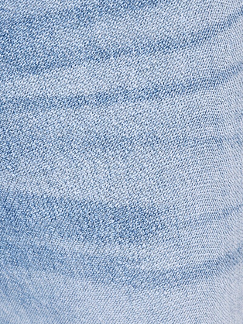 Loose Tapered Fit Erkek İndigo Fermuarlı Jean Pantolon