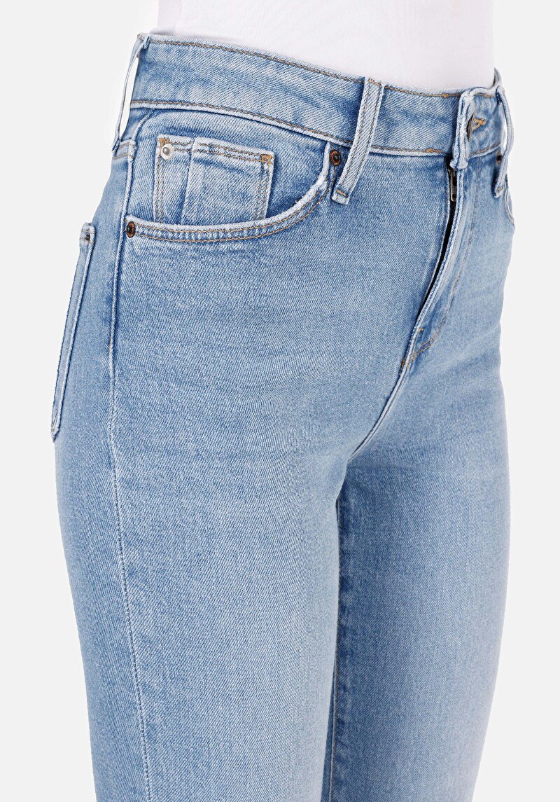 Slim Fit   Kadın İndigo Jean Pantolon