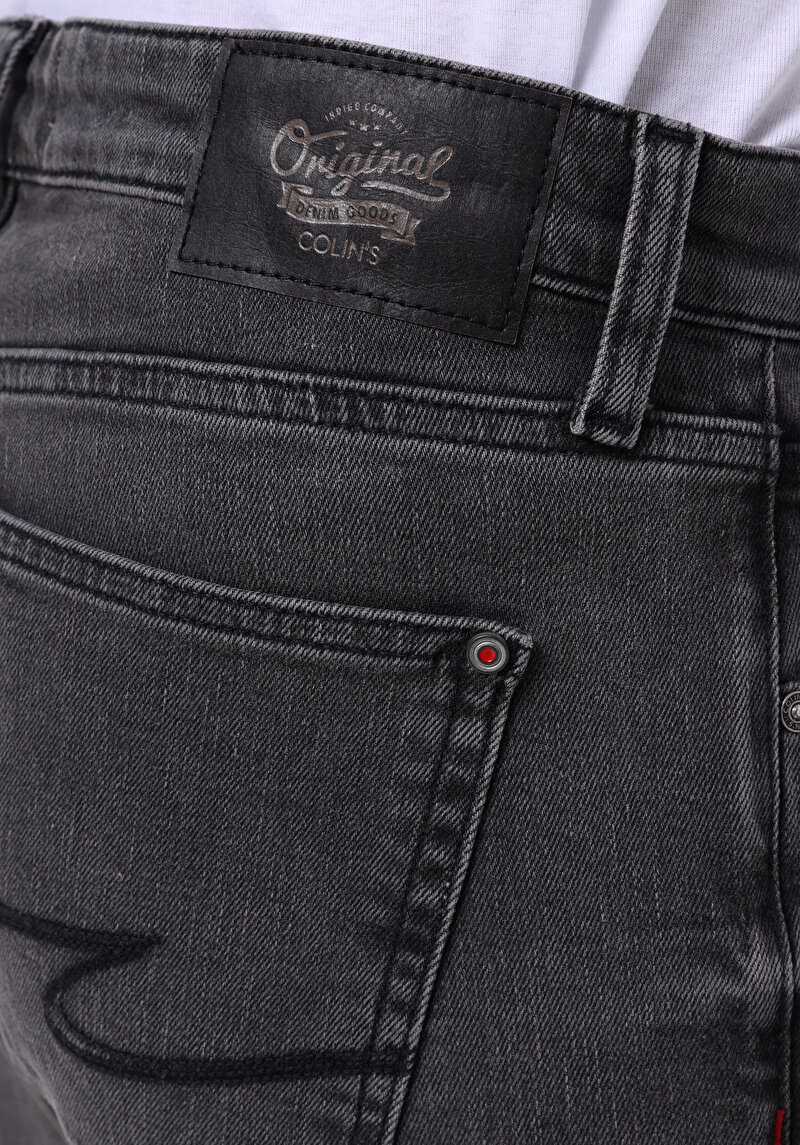 Slim Fit Düşük Bel Dar Paça Erkek Siyah Jean Pantolon