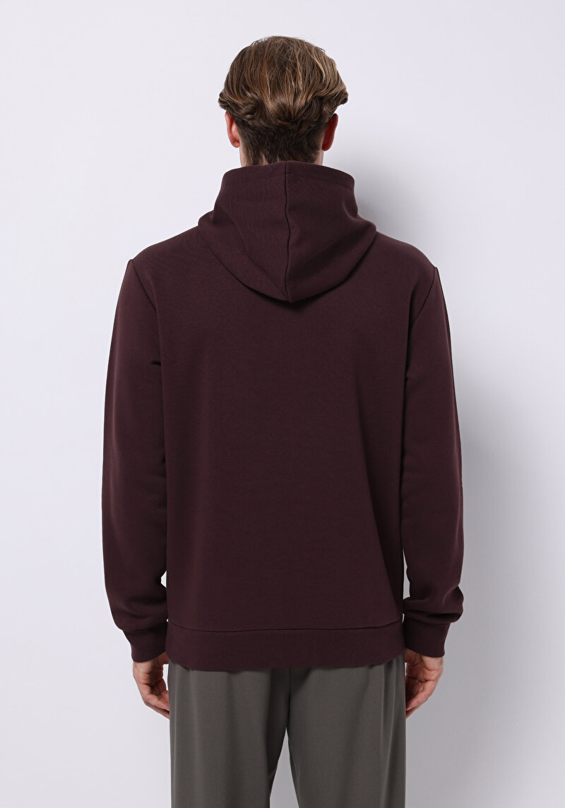 Regular Fit   Erkek Bordo Sweatshirt
