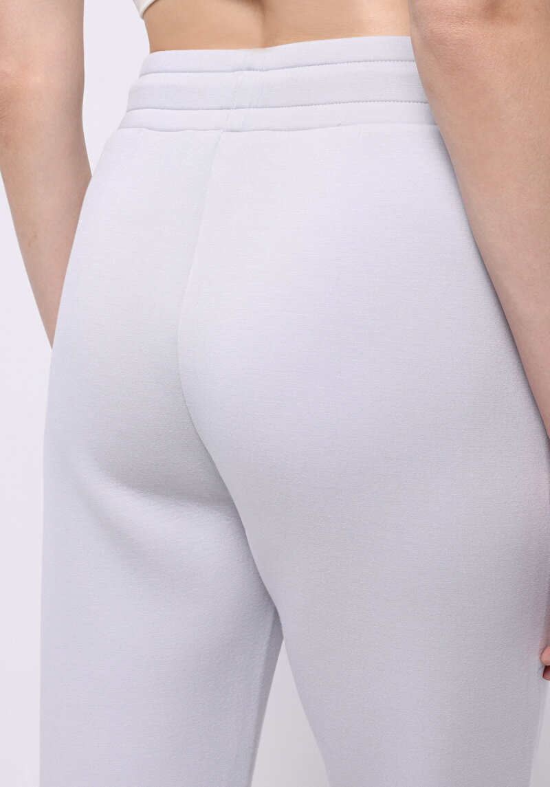 Regular Fit Orta Bel Düz Kadın Gri Eşofman Altı