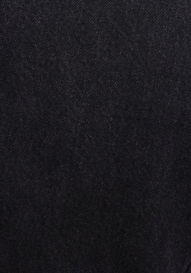 Slim Fit Düz Kadın Siyah Uzun Kol Elbise