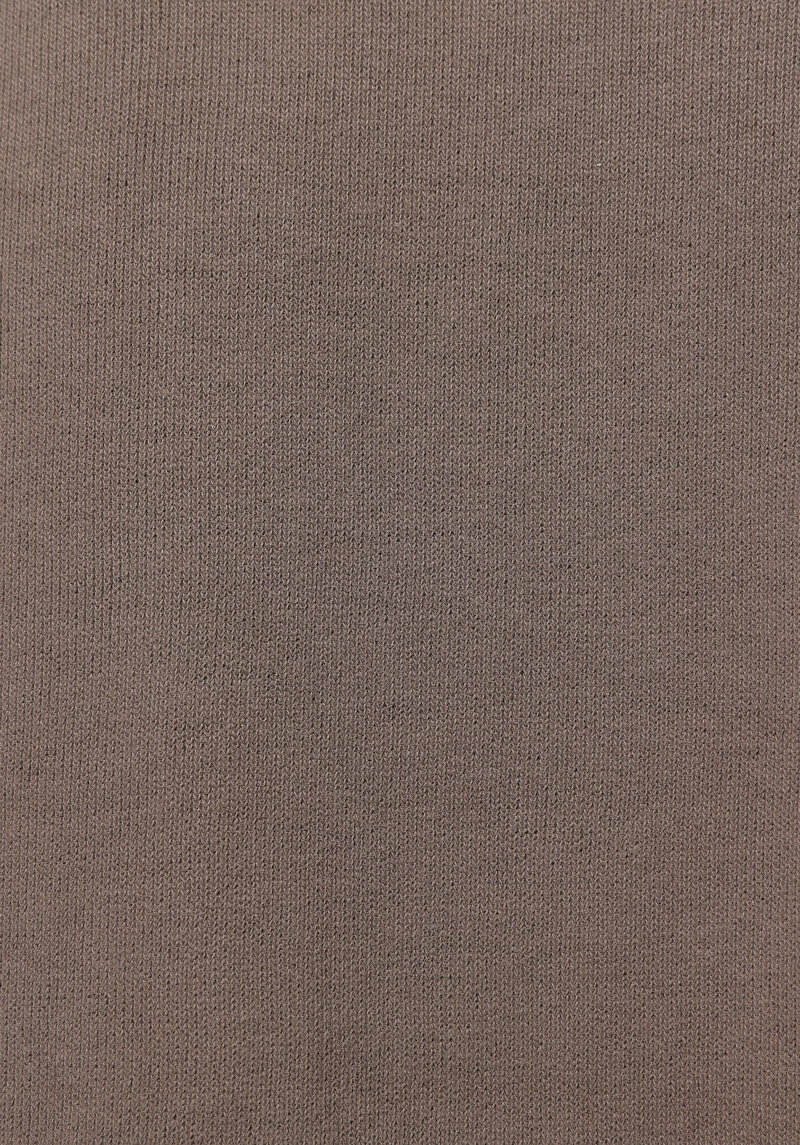 Regular Fit Yuvarlak Yaka Düz Kadın Bej Sweatshirt