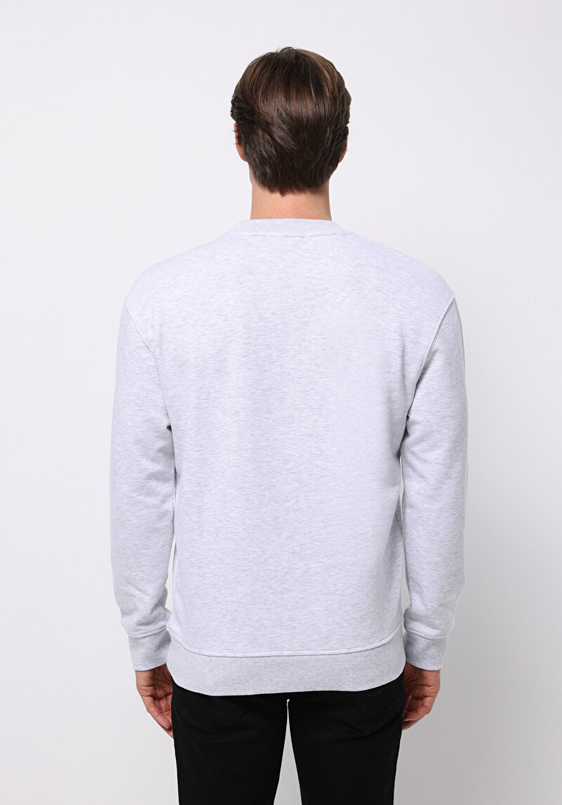 Comfort Fit Erkek Gri Sweatshirt