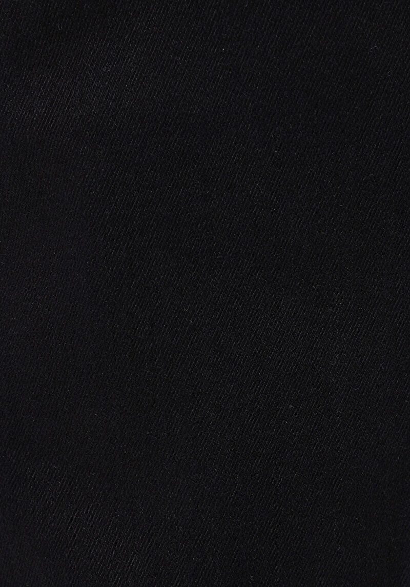 Regular Fit Orta Bel Düz Paça Erkek Siyah Jean Pantolon