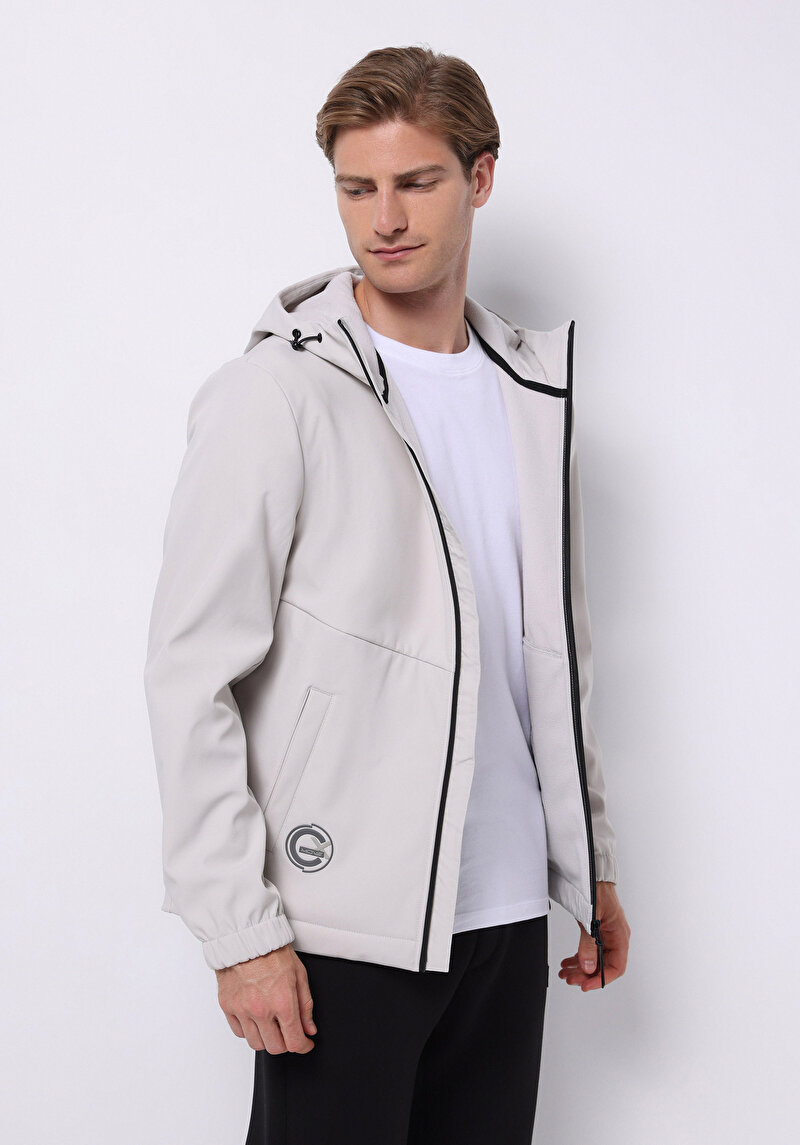 Slim Fit Erkek Taş Yağmurluk