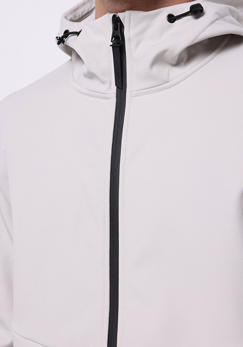 Slim Fit Erkek Taş Yağmurluk