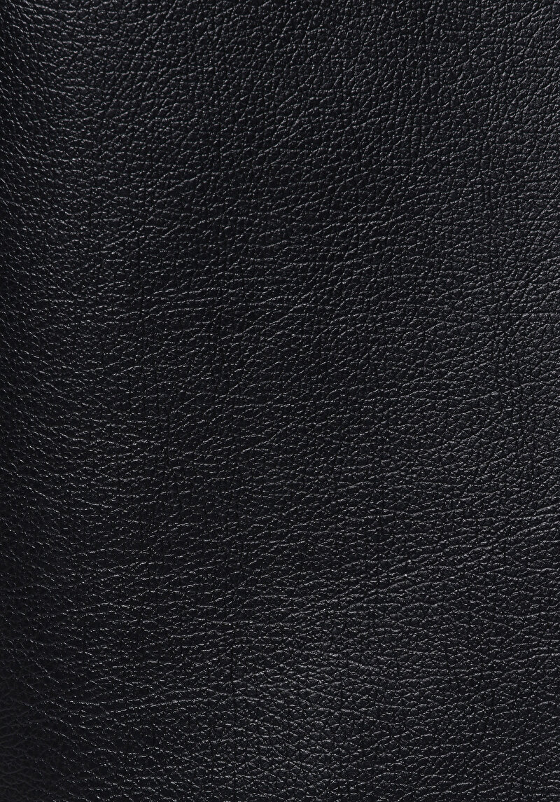 Slim Fit     Erkek Siyah Mont Pu