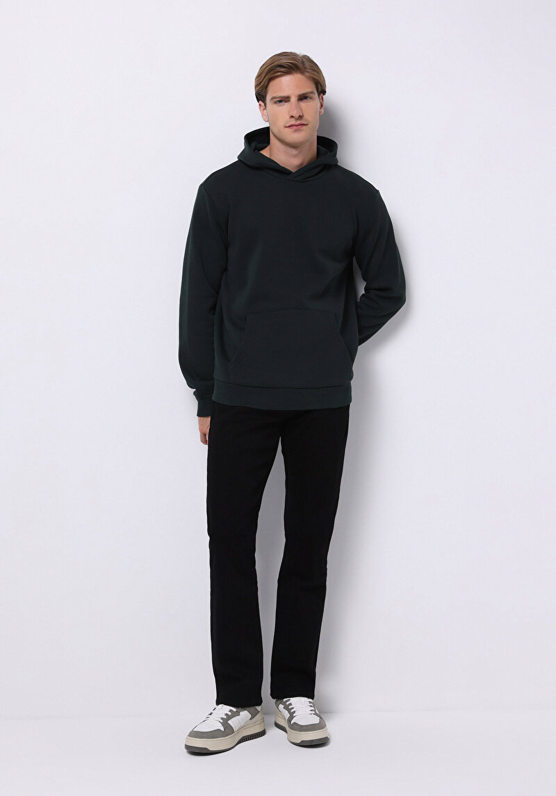 Regular Fit Erkek Yeşil Sweatshirt