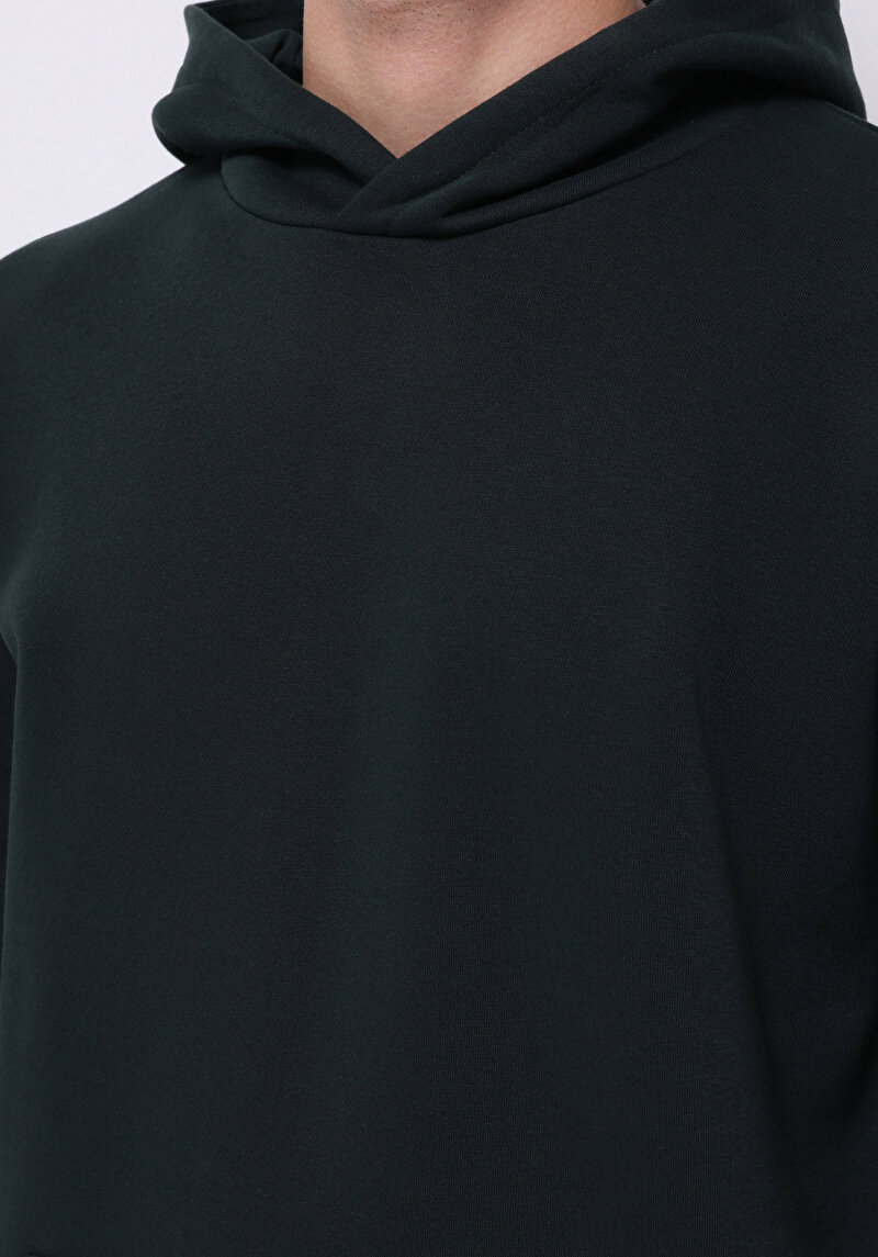 Regular Fit Erkek Yeşil Sweatshirt