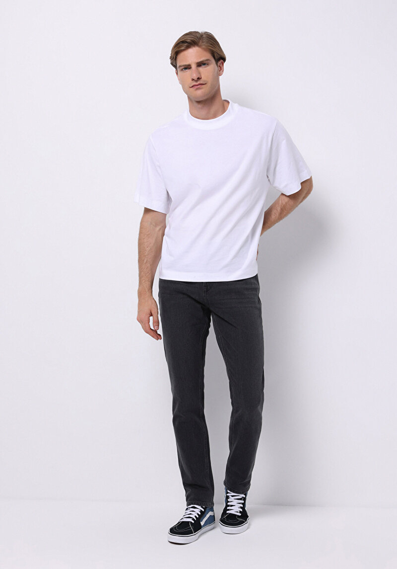Regular Fit Erkek Siyah Jean Pantolon