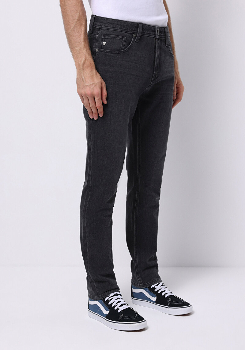 Regular Fit   Erkek Siyah Jean Pantolon