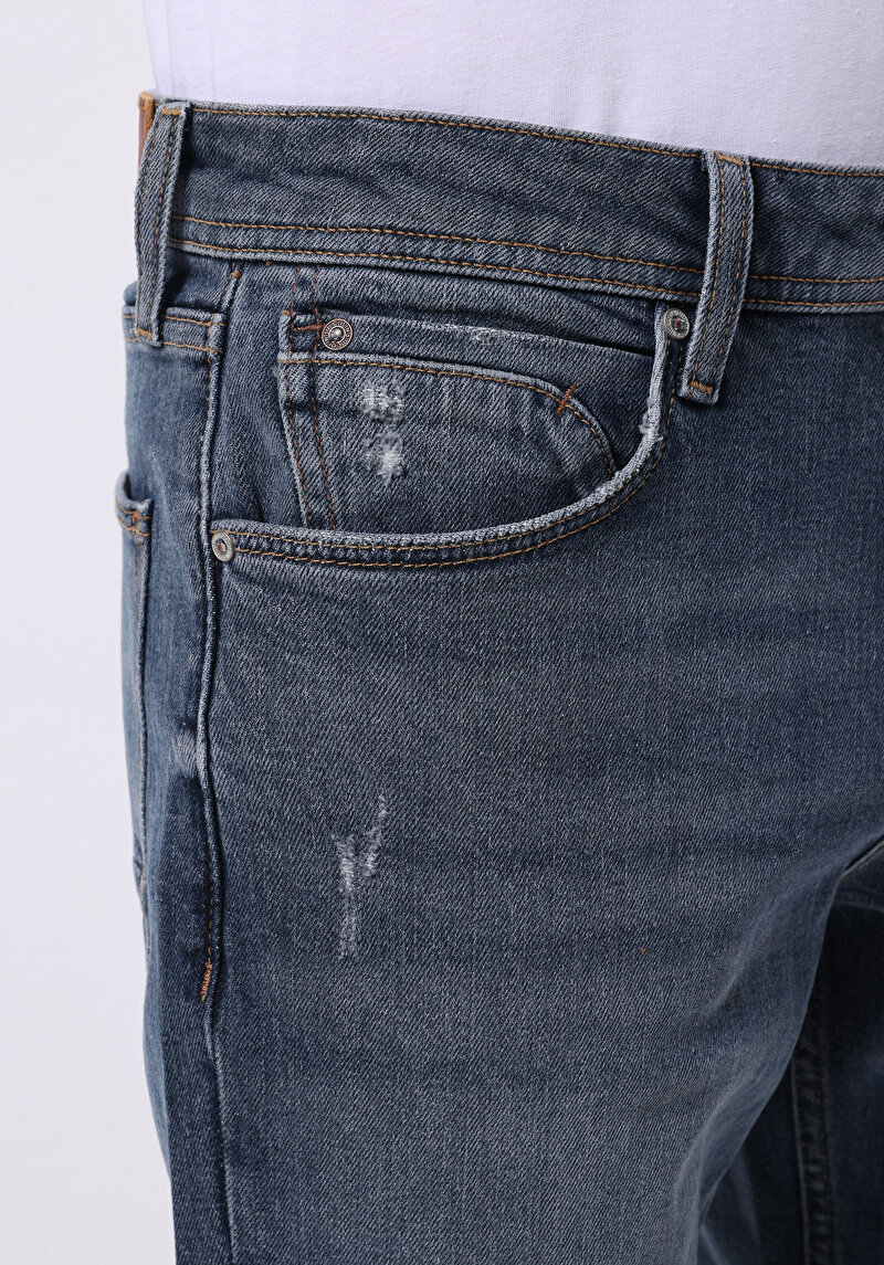 Straight Fit   Erkek İndigo Jean Pantolon
