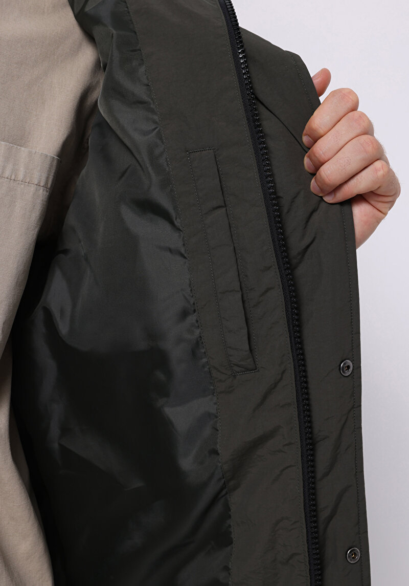 Regular Fit     Erkek Yeşil Yelek