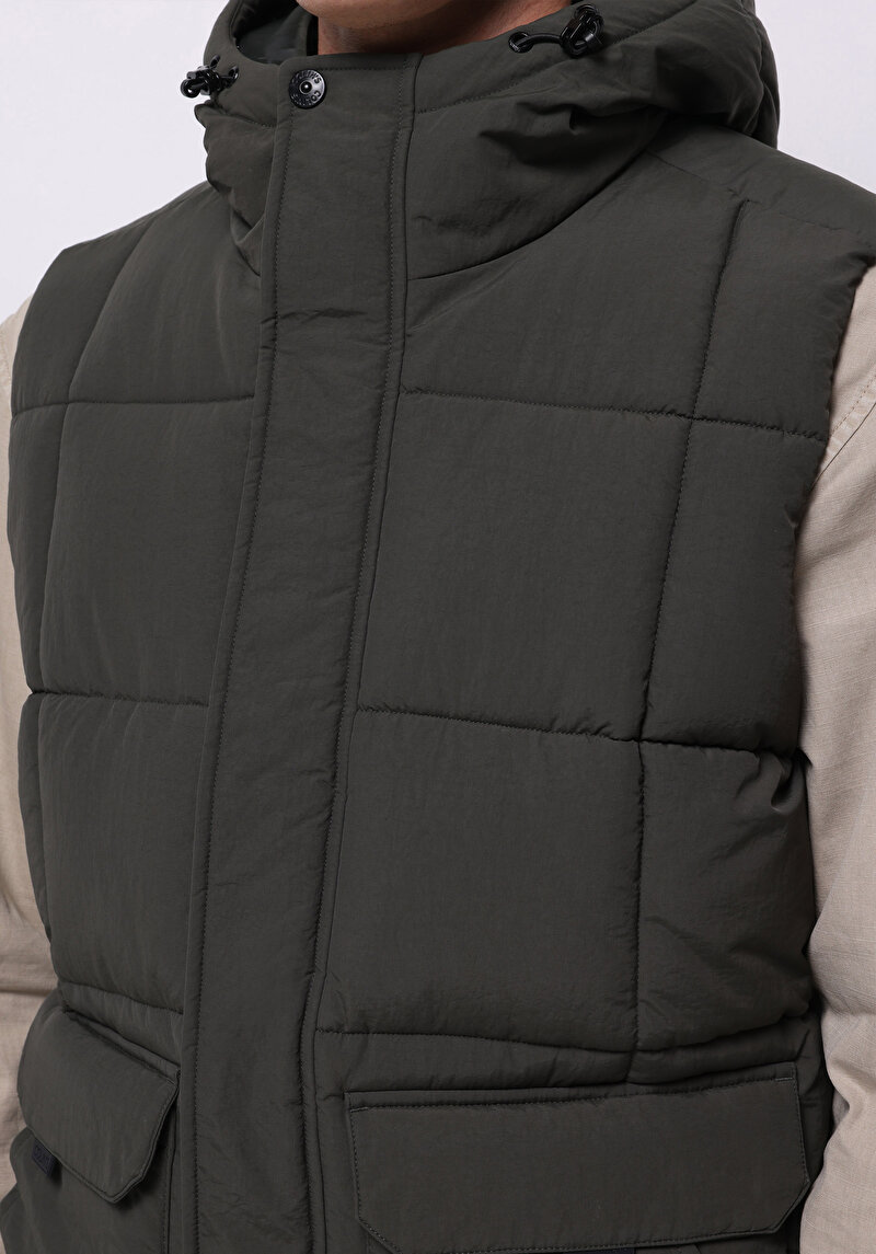 Regular Fit     Erkek Yeşil Yelek