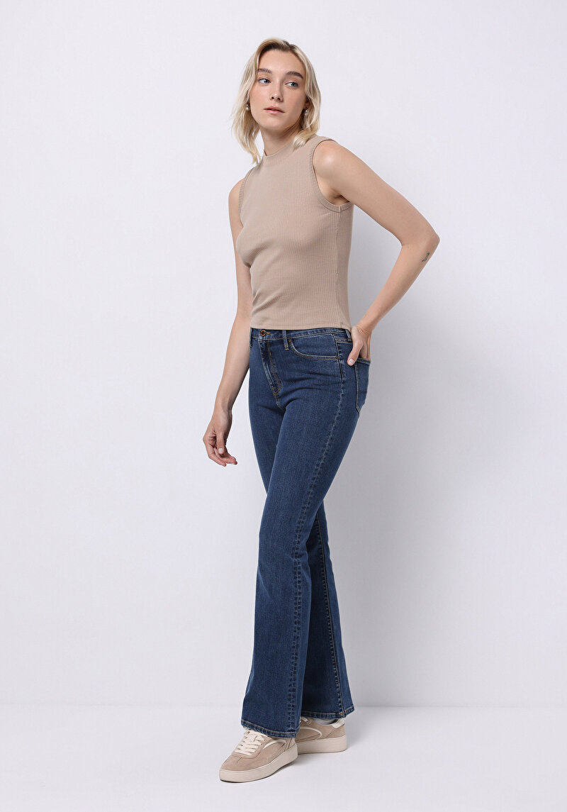 Slim Fit   Kadın Bej Atlet