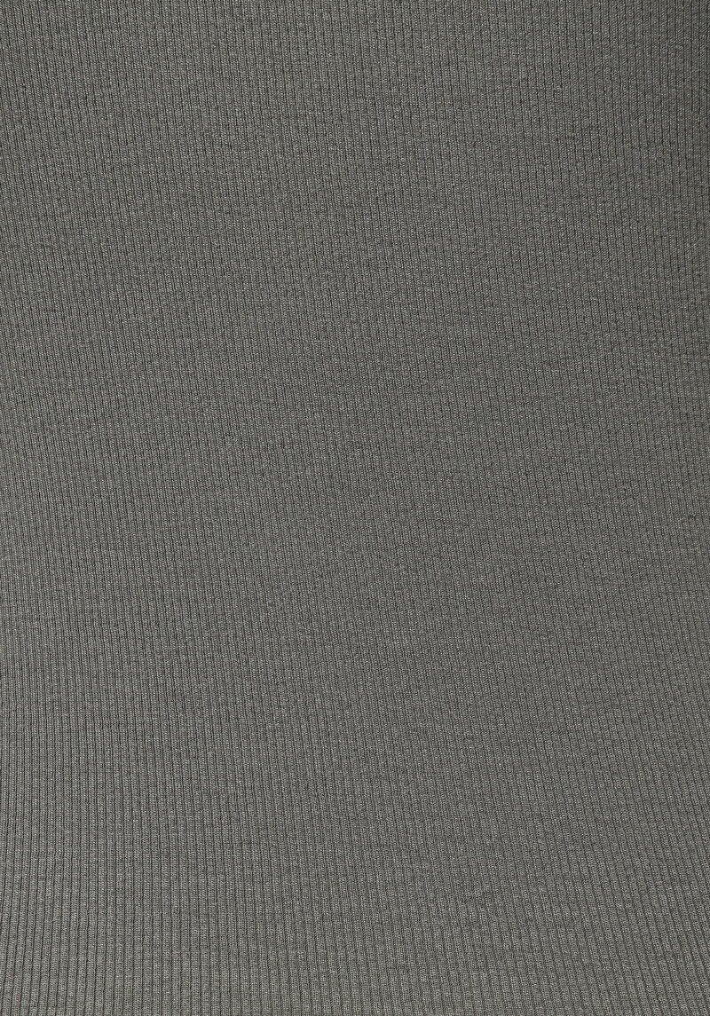 Slim Fit Kayık Yaka Düz Kadın Yeşil Uzun Kol Tişört