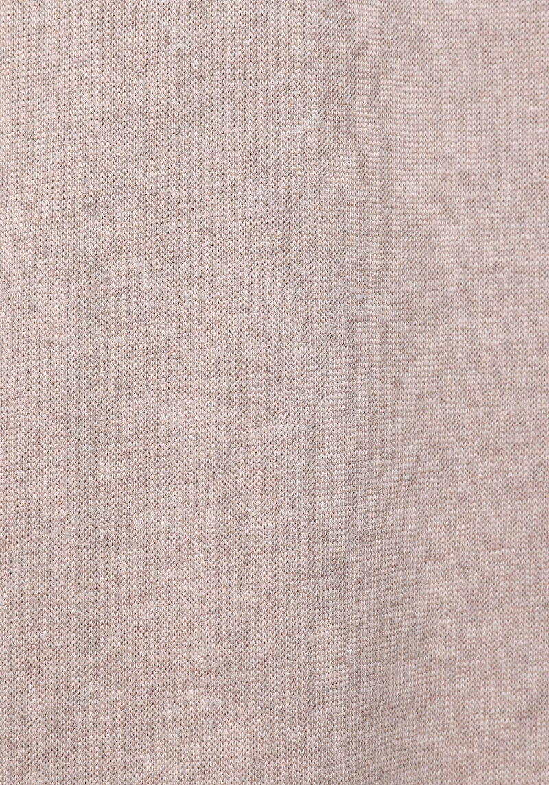 Oversize Fit Kapüşonlu Düz Kadın Bej Sweatshirt