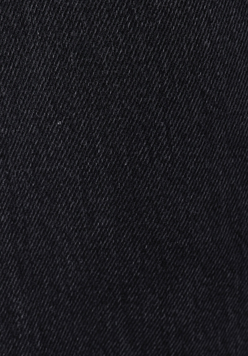 Straight Fit Orta Bel Tam Boy Paça Kadın Siyah Jean Pantolon