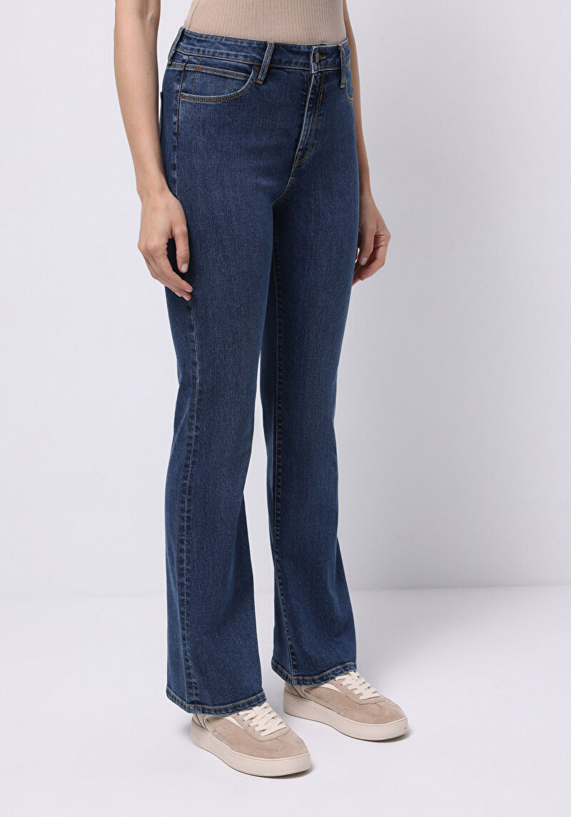 Regular Fit Kadın İndigo Jean Pantolon