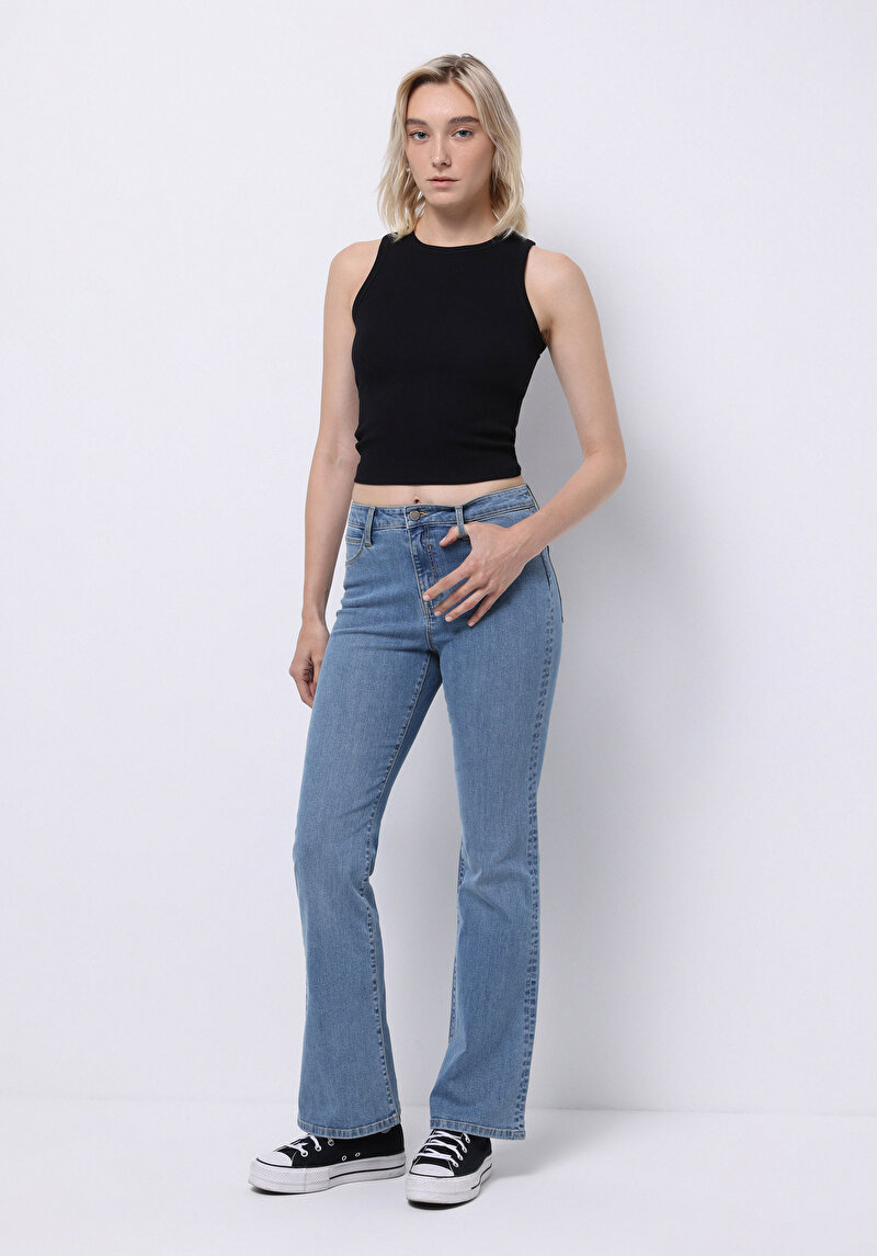 Regular Fit Kadın İndigo Jean Pantolon