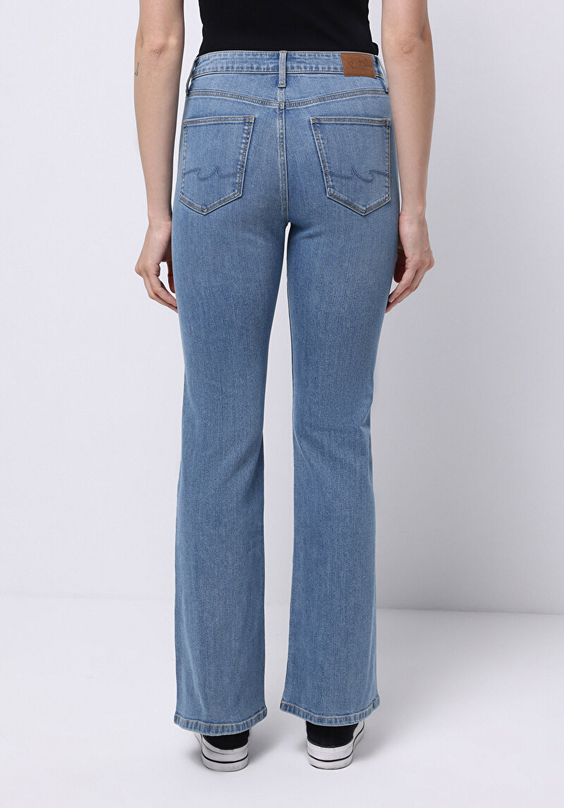 Regular Fit Kadın İndigo Jean Pantolon