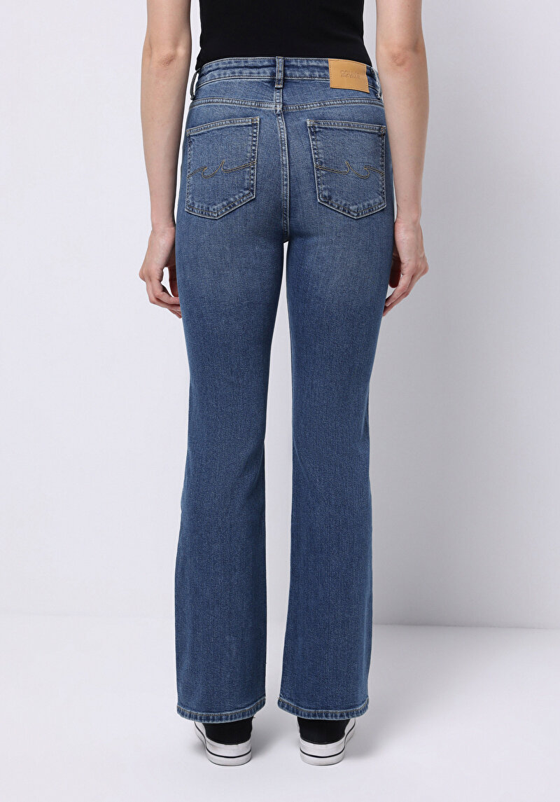 Regular Fit   Kadın İndigo Jean Pantolon