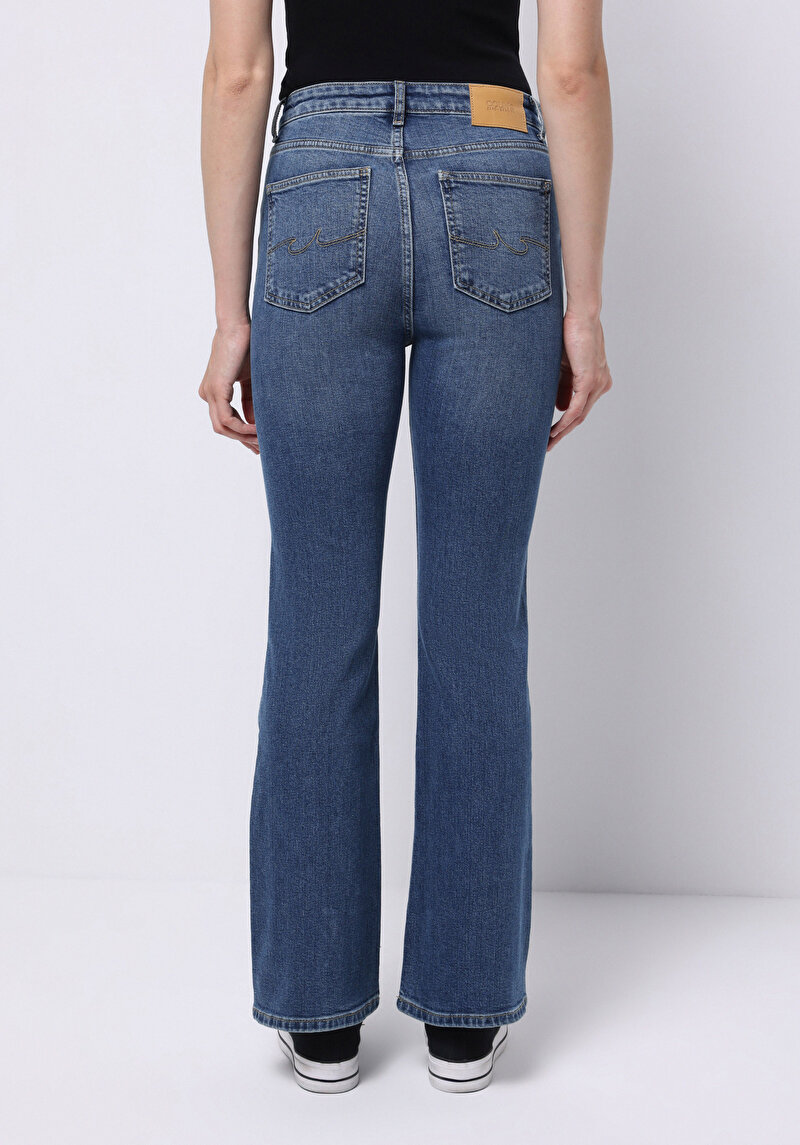 Regular Fit Kadın İndigo Jean Pantolon