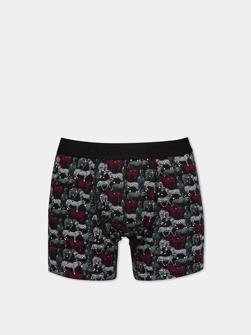 Modern Fit Baskılı Erkek Çok Renkli Boxer