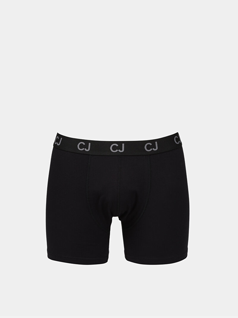 Modern Fit Düz Erkek Siyah Boxer