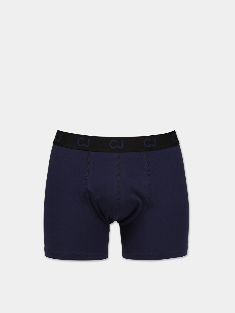 Modern Fit Düz Erkek Lacivert Boxer