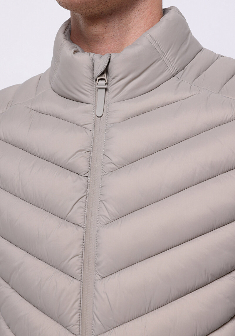 Slim Fit     Erkek Bej Yelek