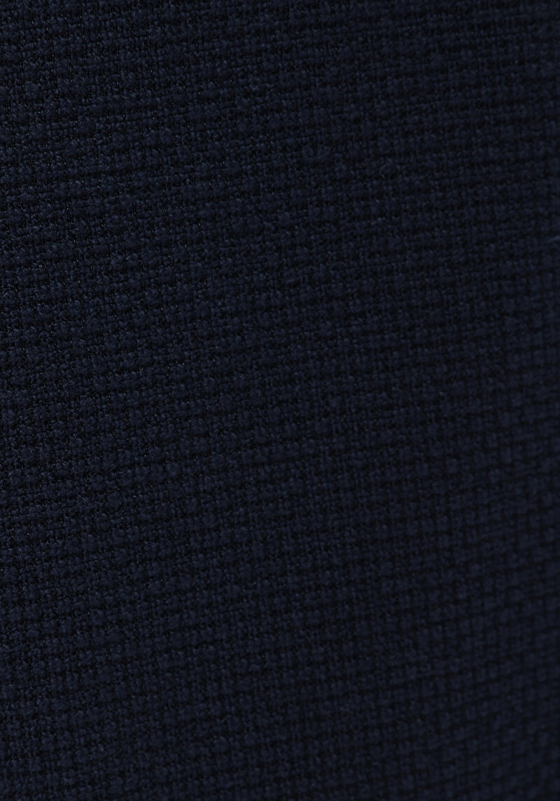 Regular Fit Orta Bel Düz Paça Erkek Lacivert  Pantolon