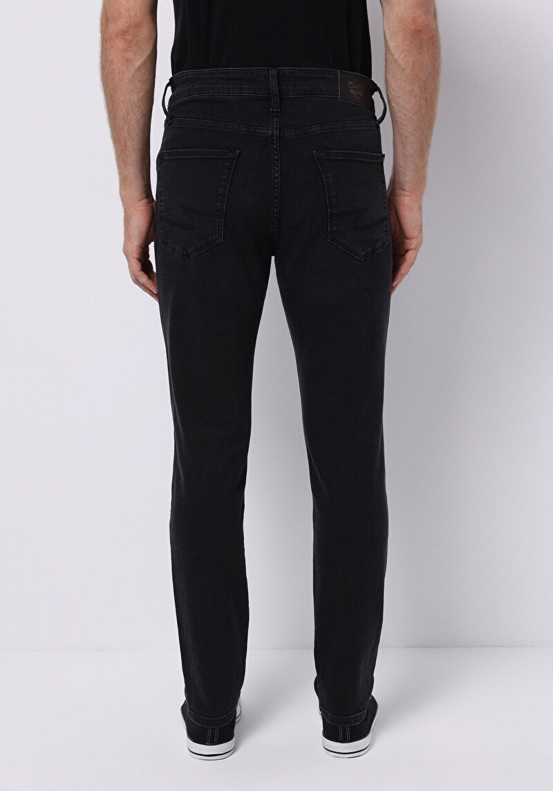 Skinny Fit Erkek Siyah Jean Pantolon