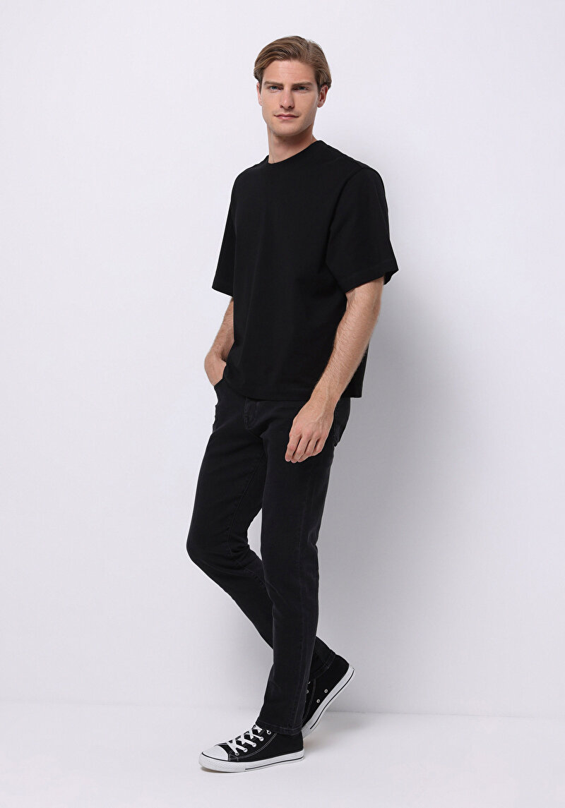 Skinny Fit Erkek Siyah Jean Pantolon